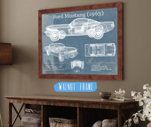 Cutler West Ford Mustang 1963 Original Blueprint Art