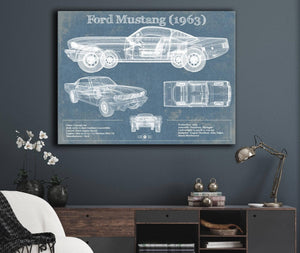 Cutler West Ford Mustang 1963 Original Blueprint Art