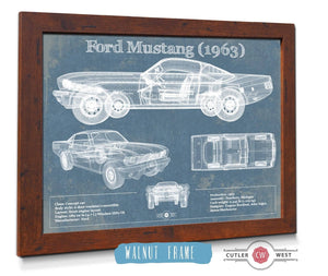 Cutler West Ford Mustang 1963 Original Blueprint Art