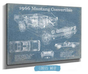 Cutler West Ford Mustang 1966 Convertible Original Blueprint Art