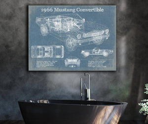 Cutler West Ford Mustang 1966 Convertible Original Blueprint Art