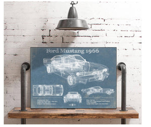 Cutler West Ford Mustang 1966 Original Blueprint Art
