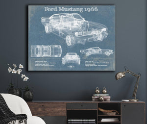 Cutler West Ford Mustang 1966 Original Blueprint Art