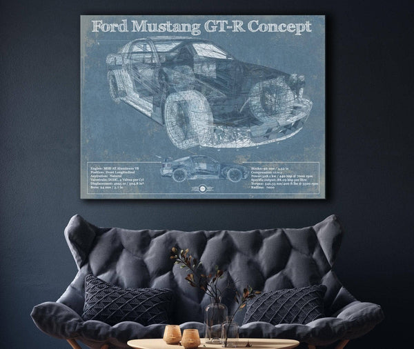 Cutler West Ford Mustang GT-R Concept Race Car Print