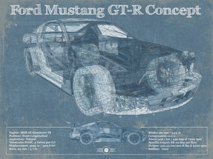14" x 11" / Unframed Cutler West Ford Mustang GT-R Concept Race Car Print