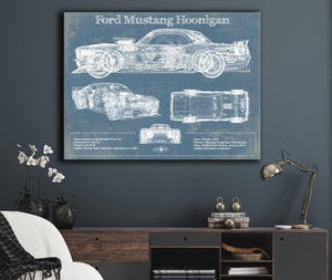 Cutler West Ford Mustang Hoonigan Vintage Blueprint Auto Print