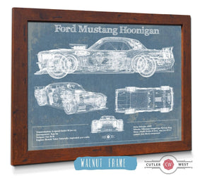 Cutler West Ford Mustang Hoonigan Vintage Blueprint Auto Print