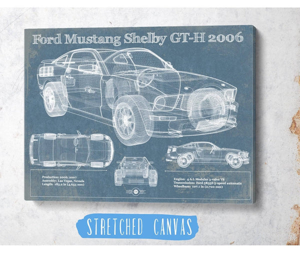 Cutler West Ford Mustang Shelby GT-H 2006 Original Blueprint Art