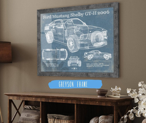 Cutler West Ford Mustang Shelby GT-H 2006 Original Blueprint Art