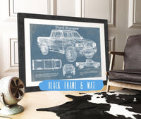 Cutler West Ford Collection 14" x 11" / Black Frame & Mat Ford Ranger Blueprint Vintage Auto Print 845000236_66905