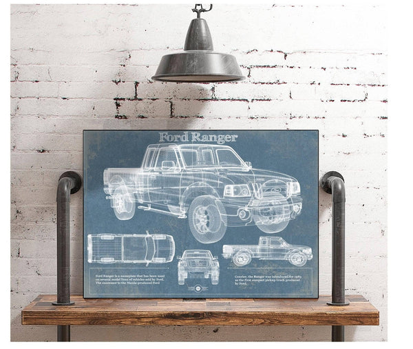Cutler West Ford Ranger Blueprint Vintage Auto Print