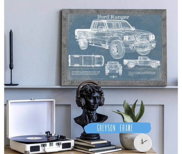 Cutler West Ford Ranger Blueprint Vintage Auto Print
