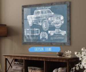 Cutler West Ford Ranger Blueprint Vintage Auto Print