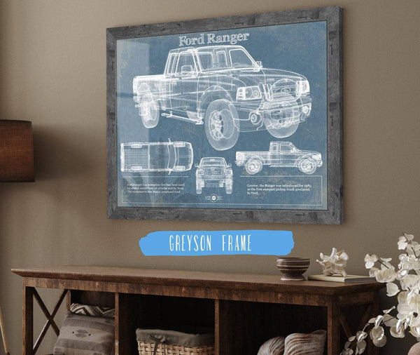 Cutler West Ford Ranger Blueprint Vintage Auto Print