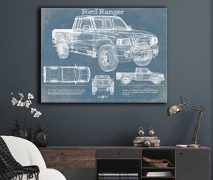 Cutler West Ford Ranger Blueprint Vintage Auto Print