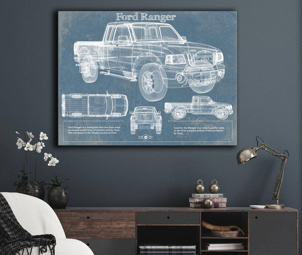 Cutler West Ford Ranger Blueprint Vintage Auto Print