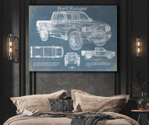 Cutler West Ford Ranger Blueprint Vintage Auto Print