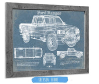 Cutler West Ford Collection 14" x 11" / Greyson Frame Ford Ranger Blueprint Vintage Auto Print 845000236_66910