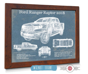 Cutler West Ford Ranger Raptor (2018) Blueprint Vintage Auto Print