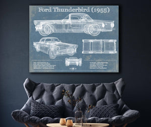 Cutler West Ford Thunderbird 1955 Original Blueprint Art