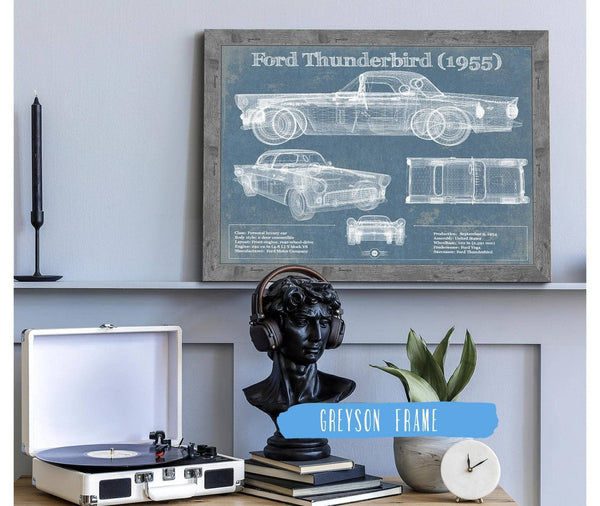 Cutler West Ford Thunderbird 1955 Original Blueprint Art