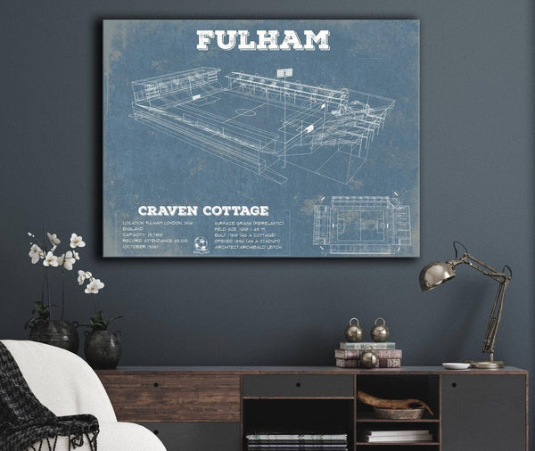 Cutler West Fulham Football Club Craven Cottage - Vintage Soccer Print