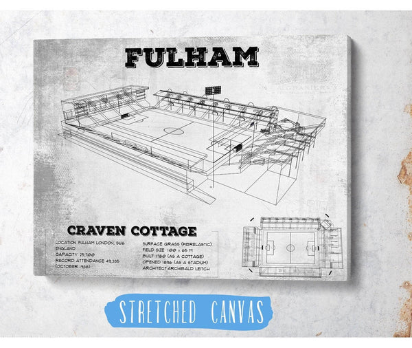 Cutler West Fulham Football Club Craven Cottage Vintage Soccer Print
