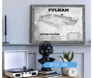 Cutler West Fulham Football Club Craven Cottage Vintage Soccer Print