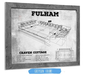 14" x 11" / Greyson Frame Cutler West Fulham Football Club Craven Cottage Vintage Soccer Print