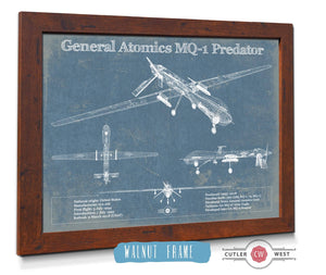 Cutler West General Atomics MQ-1 Predator Vintage UAV Blueprint Military Print