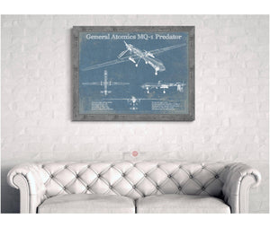 Cutler West General Atomics MQ-1 Predator Vintage UAV Blueprint Military Print