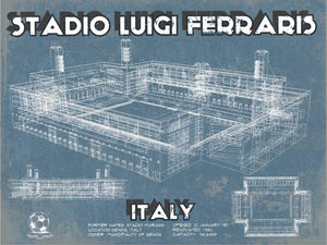 14" x 11" / Unframed Cutler West Genoa C.F.C. Italy Football Stadio Luigi Ferraris Stadium Soccer Print