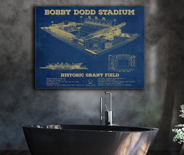 Cutler West Georgia Tech Yellow Jackets - Bobby Dodd Stadium at Historic Grant Field Team Color