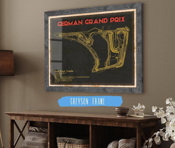 Cutler West German Grand Prix Blueprint Race Track Print