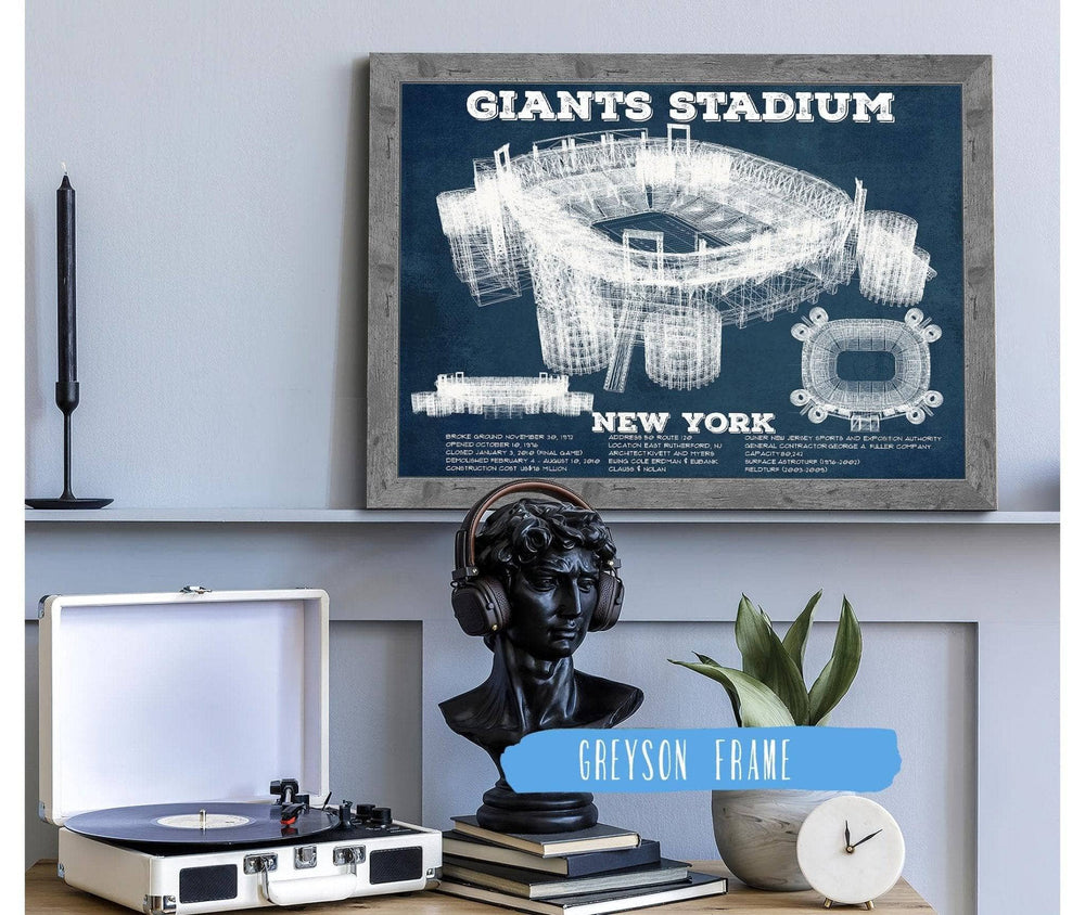 14" x 11" / Stretched Canvas Wrap Cutler West Giants Stadium - The Meadowlands New York Vintage Print
