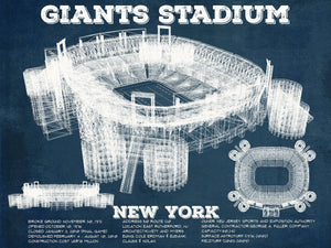 14" x 11" / Unframed Cutler West Giants Stadium - The Meadowlands New York Vintage Print