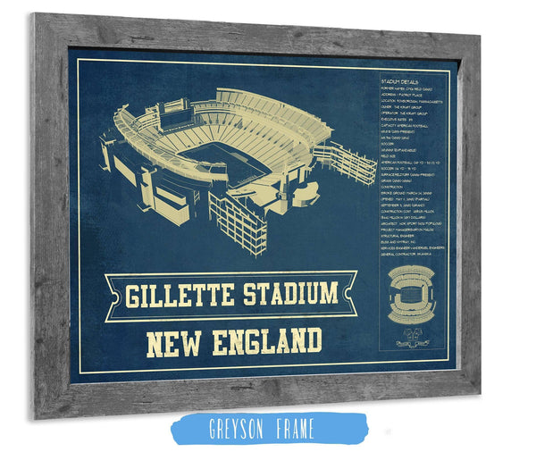14" x 11" / Greyson Frame Cutler West Gillette Stadium New England Patriots - Vintage Football Print