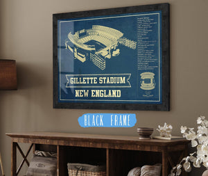 20" x 16" / Black Frame Cutler West Gillette Stadium New England Patriots - Vintage Football Print