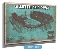 Cutler West Pro Football Collection New England Patriots Gillette Stadium Seating Chart - Vintage Football Team Color Print