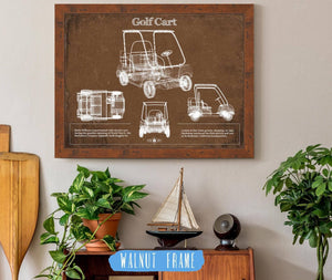 Cutler West Golf Cart Blueprint Patent Art