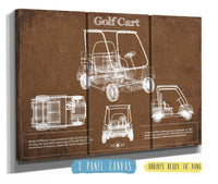 Cutler West Golf Cart Blueprint Patent Art