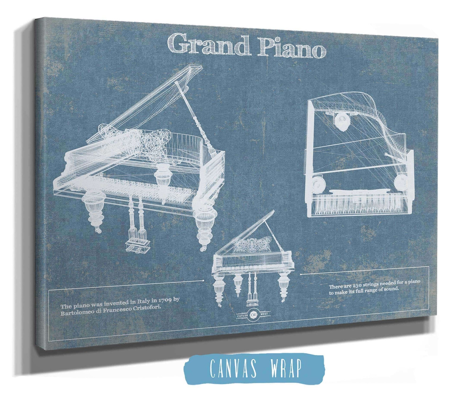 Cutler West Grand Piano Blueprint