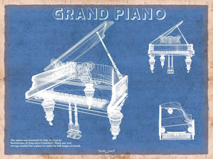 14" x 11" / Unframed Cutler West Grand Piano Wanderlust Grand Piano Wanderlust