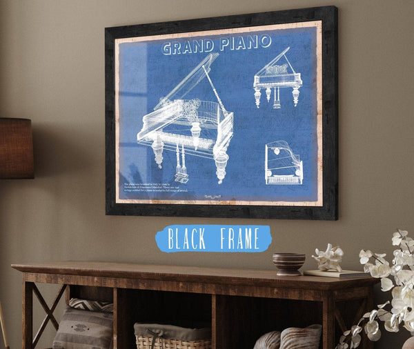 20" x 16" / Black Frame Cutler West Grand Piano Wanderlust Grand Piano Wanderlust