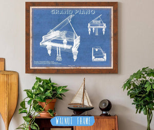 20" x 16" / Walnut Frame Cutler West Grand Piano Wanderlust Grand Piano Wanderlust
