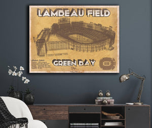 Cutler West Green Bay Packers - Lambeau Field Brown Version Vintage Football Print