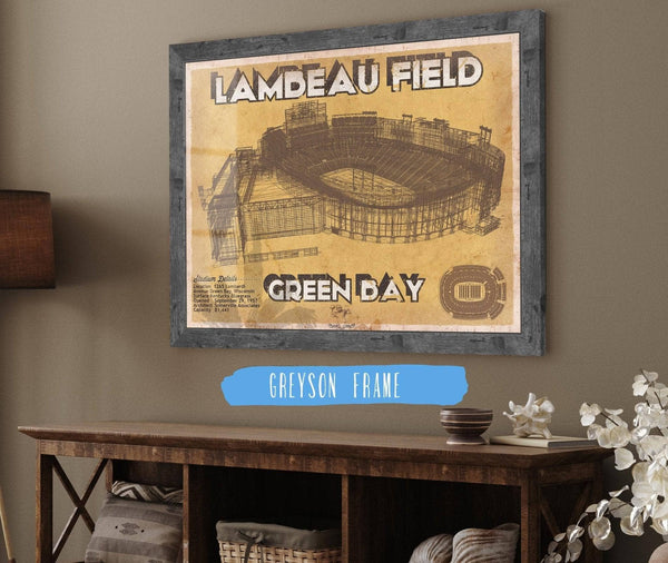 Cutler West Green Bay Packers - Lambeau Field Brown Version Vintage Football Print