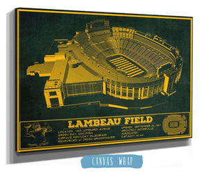 Cutler West Green Bay Packers - Lambeau Field Team Color Vintage Football Print