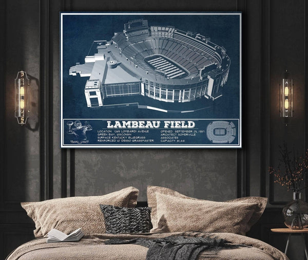 Cutler West Green Bay Packers - Lambeau Field Vintage Football Print