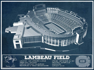 14" x 11" / Unframed Cutler West Green Bay Packers - Lambeau Field Vintage Football Print